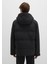 Su İtici Kapüşonlu Siyah Şişme Mont 0110675-71379 4