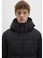 Su İtici Kapüşonlu Siyah Şişme Mont 0110675-71379 5