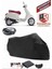 Vespa Primavera 150 Motor Brandası Siyah Arka Çanta Uyumlu Motorsiket Brandası Motor Örtüsü Çadır Su Geçirmez Motosiklet Kılıfı Motor Brandası 1