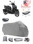 Piaggio Beverly S 400 Motor Brandası Gri Arka Çanta Uyumlu Motorsiket Brandası Motor Örtüsü Çadır Su Geçirmez Motosiklet Kılıfı Motor Brandası 1