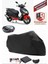 Asya As 150 T Motor Brandası Siyah Arka Çanta Uyumlu Motorsiket Brandası Motor Örtüsü Çadır Su Geçirmez Motosiklet Kılıfı Motor Brandası 1