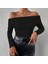 Uzun Kol Madonna Yaka Bluz Siyah 3