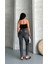 Mom Fit Enzim Taş Yıkama Jeans Pantolon Füme D2006 4