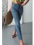 Mom Fit Kar Yıkama Bıyık Detaylı Jeans Pantolon D2006 3