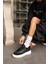 Keddy Kadın Siyah Gercek Deri Eva Taban Sneaker 8