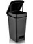 SRL-3029 Slim Pedallı Plastik Çöp Kovası Iç Kovalı 25 Lt Siyah 1