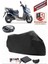 Kymco Xtown 125I Siyah Arka Çanta Uyumlu Motorsiket Brandası Motor Örtüsü Çadır Su Geçirmez Motosiklet Kılıfı Motor Brandası 1