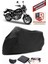 Motoran Crazy 125 Siyah Motorsiket Brandası Motor Örtüsü Çadır Su Geçirmez Motosiklet Kılıfı Motor Brandası 1