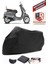 Vespa Primavera 150 Touring Siyah Motorsiket Brandası Motor Örtüsü Çadır Su Geçirmez Motosiklet Kılıfı Motor Brandası 1