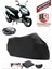Mondial 150 Kn Siyah Arka Çanta Uyumlu Motorsiket Brandası Motor Örtüsü Çadır Su Geçirmez Motosiklet Kılıfı Motor Brandası 1