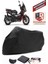 Aprilia Sr Gt 200 Siyah Motorsiket Brandası Motor Örtüsü Çadır Su Geçirmez Motosiklet Kılıfı Motor Brandası 1