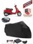 Vespa Primavera 50 Red Siyah Arka Çanta Uyumlu Motorsiket Brandası Motor Örtüsü Çadır Su Geçirmez Motosiklet Kılıfı Motor Brandası 1