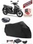 Honda Beat Siyah Arka Çanta Uyumlu Motorsiket Brandası Motor Örtüsü Çadır Su Geçirmez Motosiklet Kılıfı Motor Brandası 1