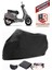 Vespa Sprint 50 Siyah Motorsiket Brandası Motor Örtüsü Çadır Su Geçirmez Motosiklet Kılıfı Motor Brandası 1
