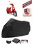 Vespa Lx 150 3V I.e Siyah Motorsiket Brandası Motor Örtüsü Çadır Su Geçirmez Motosiklet Kılıfı Motor Brandası 1