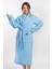 Regina Robe Ekstra Yumuşak Premium Şalyaka Bornoz Mavi 2