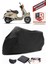 Vespa Gtv 300 Ie Siyah Motorsiket Brandası Motor Örtüsü Çadır Su Geçirmez Motosiklet Kılıfı Motor Brandası 1
