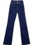 Yüksek Bel Geniş Paça Flare Koyu Indigo Kadın Denim Pantolon F5WL-PNT0193 4