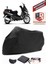 Piaggio X9 200 Siyah Motorsiket Brandası Motor Örtüsü Çadır Su Geçirmez Motosiklet Kılıfı Motor Brandası 1