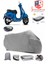 Vespa Gt 200 Arka Çanta Uyumlu (Gri) Motorsiket Brandası Motor Örtüsü Çadır Su Geçirmez Motosiklet Kılıfı Motor Brandası 1