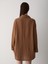 Kahve %100 Pamuk Keten Bağcık Detaylı Kimono Bluz 7