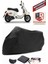Vespa Gts 125 Supertech Siyah Motorsiket Brandası Motor Örtüsü Çadır Su Geçirmez Motosiklet Kılıfı Motor Brandası 1