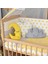 Ahşap Beşik Anne Yanı Beşik Organik (Boyasız) 60X120 - Sarı Yıldız Uyku Seti Yatak Tekerlekli 2