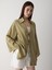 Haki %100 Pamuk Keten Bağcık Detaylı Kimono Bluz 9