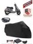 Vespa Gts 125 Super Siyah Arka Çanta Uyumlu Motorsiket Brandası Motor Örtüsü Çadır Su Geçirmez Motosiklet Kılıfı Motor Brandası 1