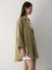 Kadın Pamuklu Haki Flam Keten Kimono 10