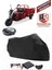 Kral Motor KR-200 Siyah Arka Çanta Uyumlu Motorsiket Brandası Motor Örtüsü Çadır Su Geçirmez Motosiklet Kılıfı Motor Brandası 1