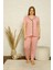 Kadın Pamuklu Cepli Kısa Kol Büyük Beden Pijama Takım NS0249 2
