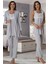 Dantel Detaylı Askılı Pijama Sabahlık Takımı 1