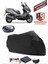 Kymco Downtown 125I Siyah Arka Çanta Uyumlu Motorsiket Brandası Motor Örtüsü Çadır Su Geçirmez Motosiklet Kılıfı Motor Brandası 1