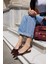 Murcia Kadın Siyah Mini Topuklu Slingback Ayakkabi 5