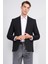 4666 Erkek Mono Yaka Tek Ceket Slim Fit Siyah 1