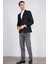4666 Erkek Mono Yaka Tek Ceket Slim Fit Siyah 2