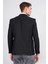 4666 Erkek Mono Yaka Tek Ceket Slim Fit Siyah 4