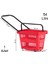 Tekerlekli Plastik Market Alışveriş El Sepeti 54 Litre Kırmızı 1 Adet 1