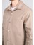 2276 Erkek Uzun Kol Cepli Regular Overshirt Gömlek Vizon 4