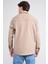 2276 Erkek Uzun Kol Cepli Regular Overshirt Gömlek Vizon 5