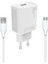 18W Şarj Adaptörü + 3.0A Hızlı Şarj Micro USB Kablo Beyaz KDR-40M (Yerli Üretim) (Micro USB Kablolu) 1