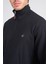 Çetinkaya Chester Polo 5282 Dik Yaka Fermuarlı Selanik Sweatshirt Siyah 5