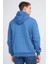 Çetinkaya Chester Polo 4227 3 Iplik Kapüşonlu Baskılı Indigo Sweatshirt 4