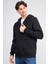 Çetinkaya Mentality 3034 Erkek 3 Iplik Kapüşonlu Fermuarlı Sweatshirt Siyah 1