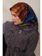 Füme Karmaşık Desen Twill Ipek Eşarp 2