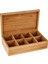 International 8 Bölmeli Bambu Ahşap Çay Kutusu, 12-3/8 "x 7-3/8" x 3-3/5" 1