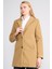 Çetinkaya Fithit 5320 Kadın Loose Fit Kaşe Kaban Camel 1
