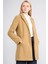 Çetinkaya Fithit 5320 Kadın Loose Fit Kaşe Kaban Camel 2