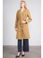 Çetinkaya Fithit 5319 Kadın Loose Fit Kaşe Kaban Camel 4
